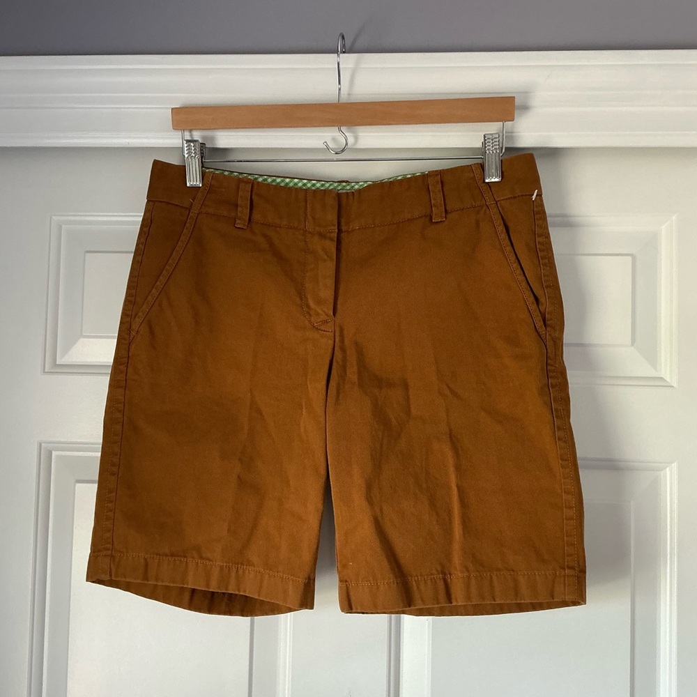 J. Crew Women’s Rust Brown Chino Bermuda Shorts